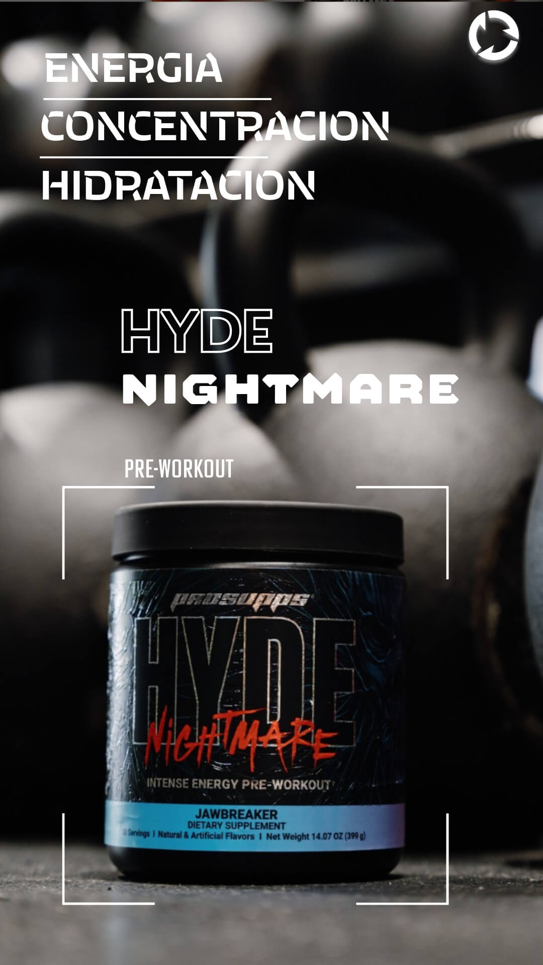 Pre Entrenamiento ProSupps Hyde Nightmare