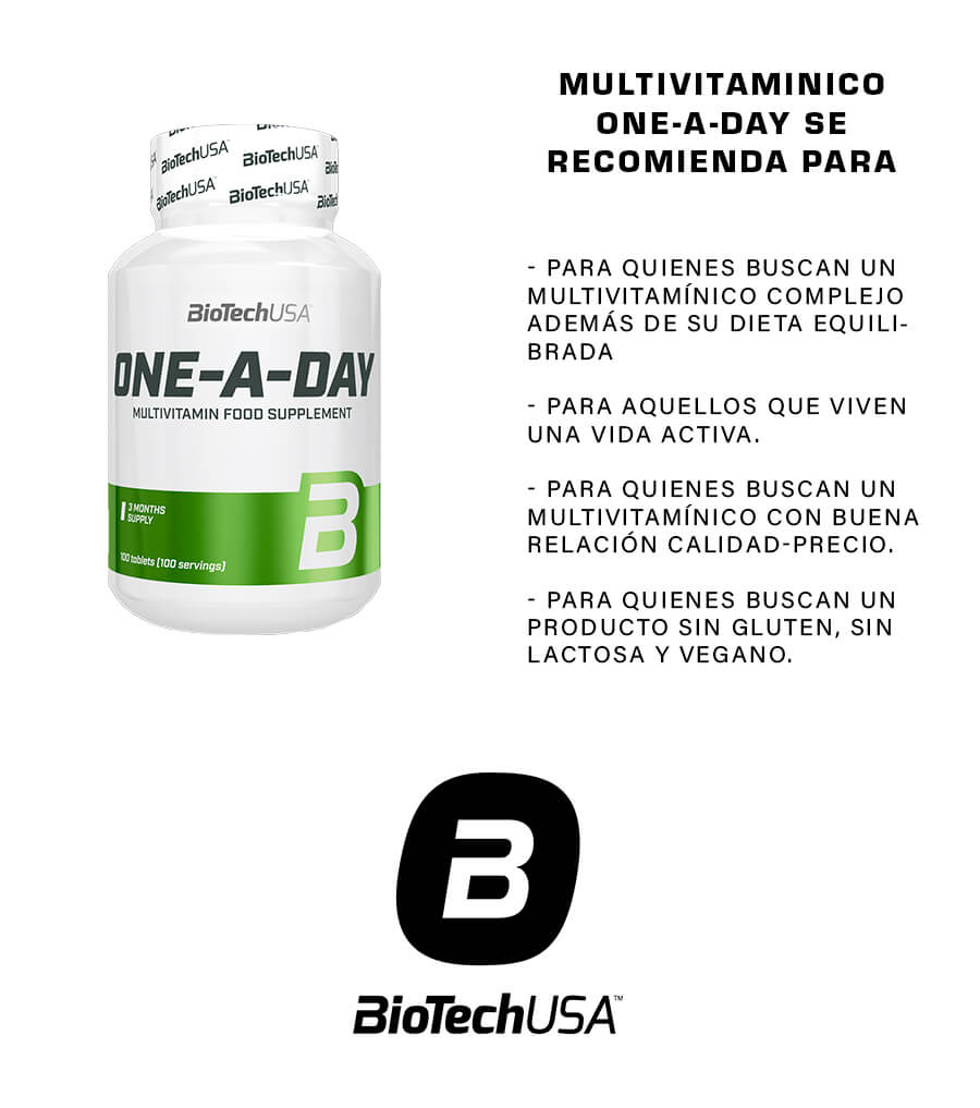 BIOTECHUSA One-A-Day 100 Tabletas Multivitamínico 3