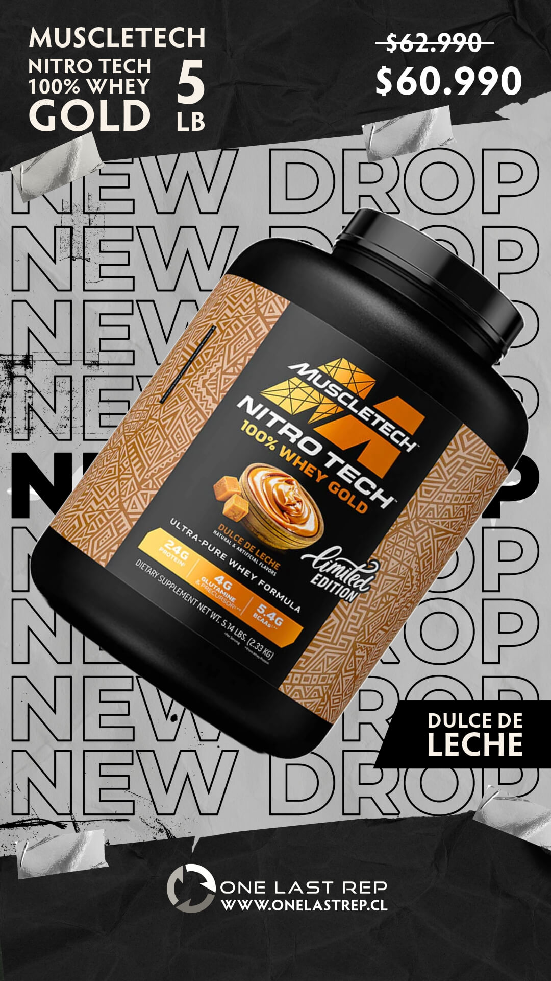 Nitro Tech 100% Whey Gold 5 Lb MuscleTech