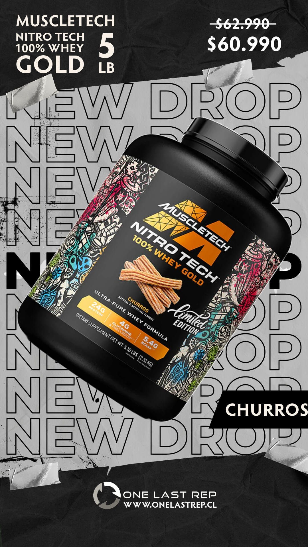 Nitro Tech 100% Whey Gold 5 Lb MuscleTech