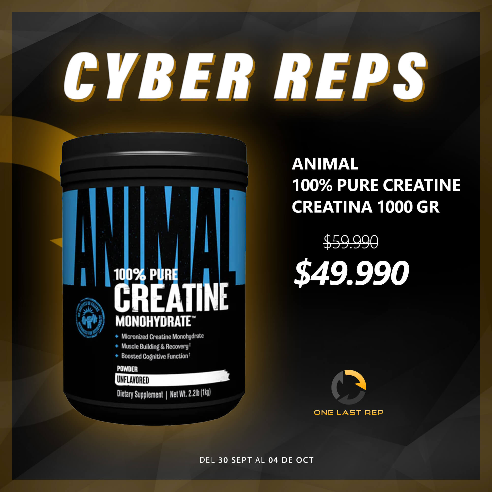 Animal 100% Pure Creatine 1000 Gr